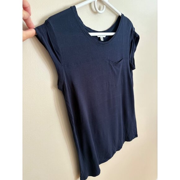 cAbi Classic Navy Blue Casual Pocket Staple T-Shirt Size XS - Picture 4 of 12
